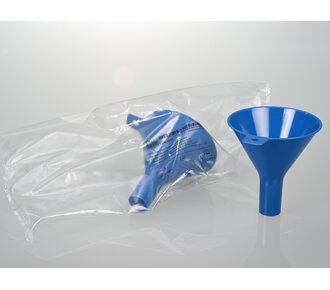 Blue disposable powder funnel