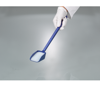 Detectable scoop, long handle, blue