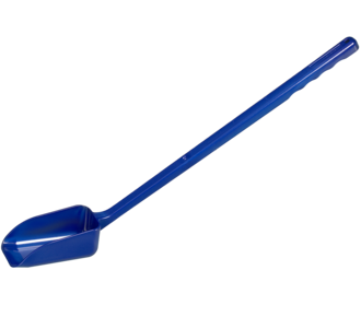 Detectable scoop, long handle, blue