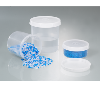 Transparent containers, with screw lid