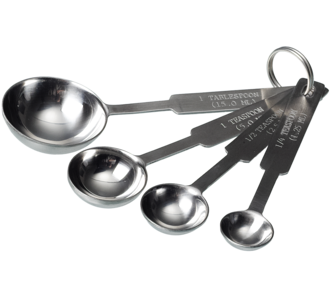 Stainless steel measuring spoons