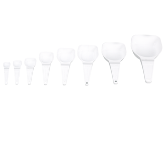 Cuchara de dosificación desechable, blanca