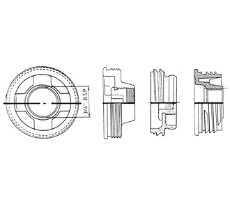 Adaptadores de rosca para grifo de rótula