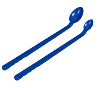 Food spoons, long handle, blue