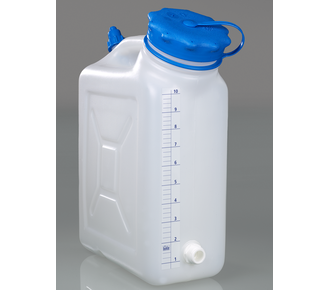 Graduation for wide-necked jerrycans