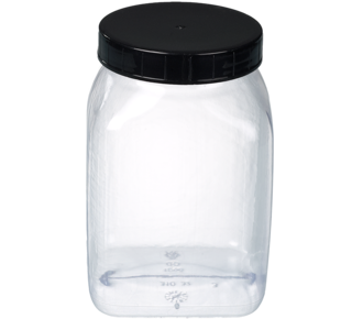 Weithalsdose, vierkant, PVC